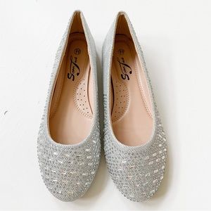 Super Jack Silver Glitter and Rhinestones Flats 1927